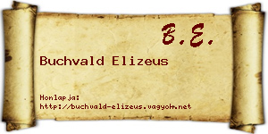 Buchvald Elizeus névjegykártya